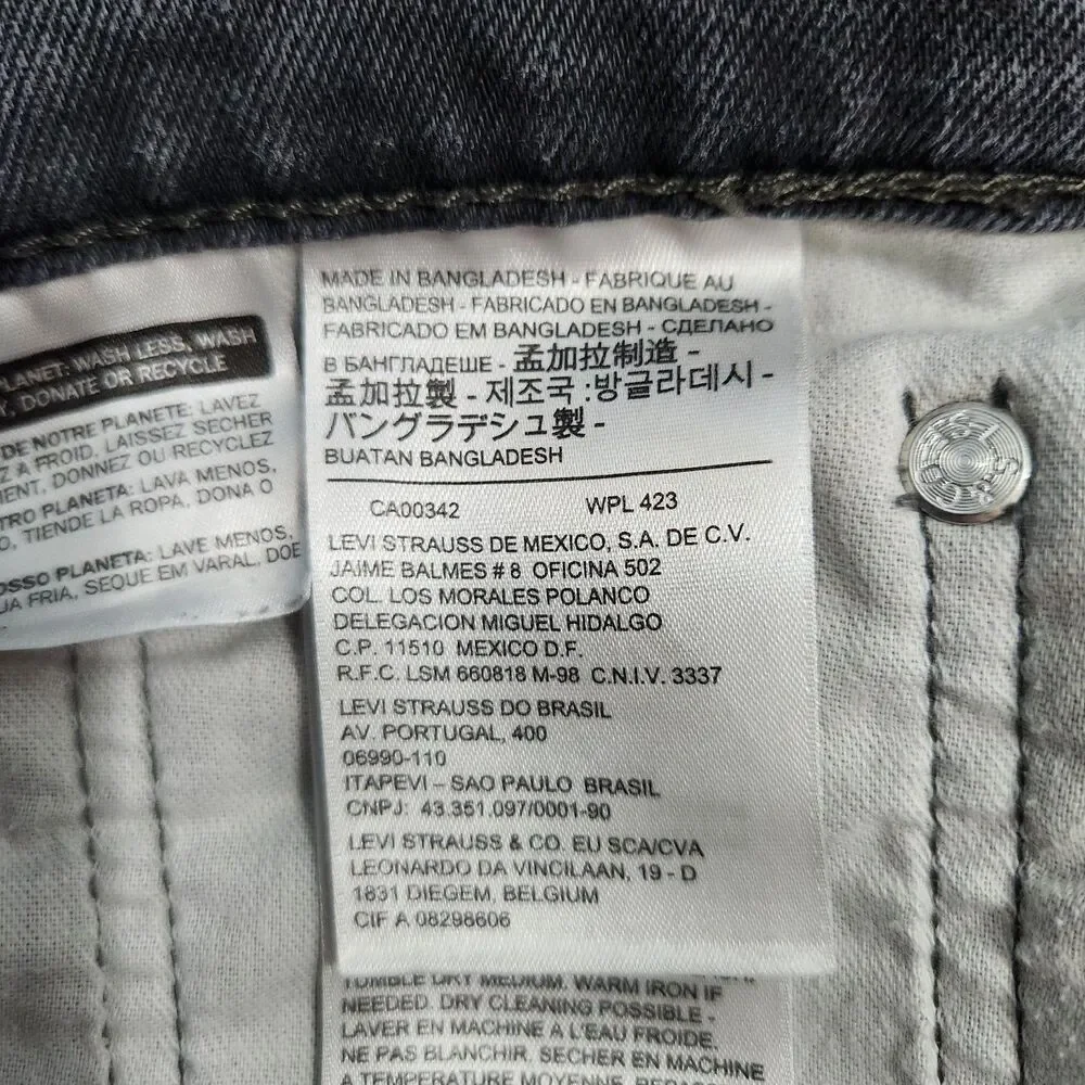 Levi's 541 Jeans Men 32X38 (34X35) Dark Gray Athletic Taper Fit